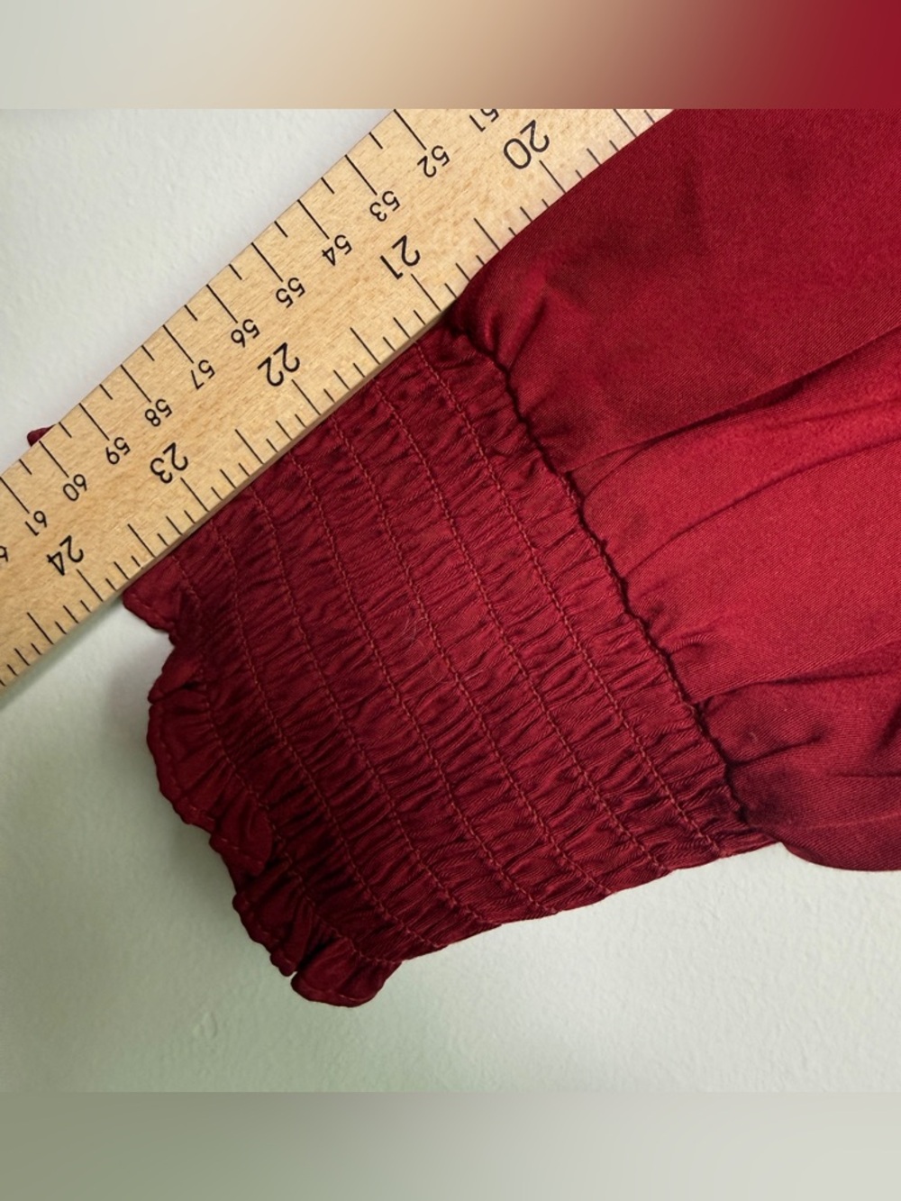 J.Jill NWT Tiered Viscose Dress | Crimson | Long Ruffle Sleeve Boho| Size L - Picture 10 of 11